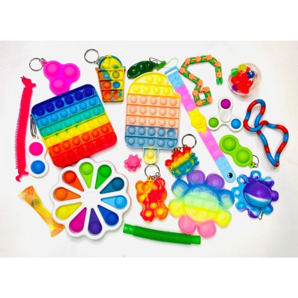 Fidget/popper/popit silicone toy bundle!! New